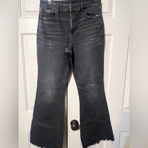 American Eagle black faded flared Jeans next level stretch